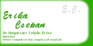 erika csepan business card